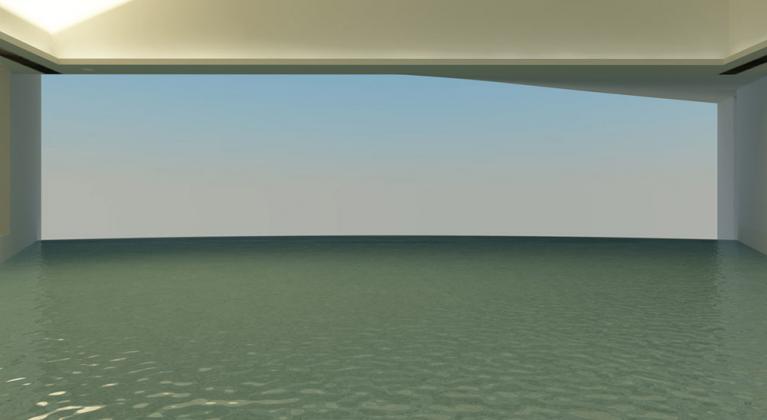 James Turrell, Roden Crater, Arizona, veduta dell'apertura rivolta verso est