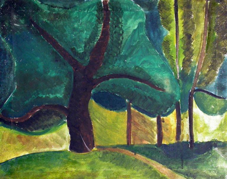Goffredo Parise - Bosco (olio su tela 1946-48)