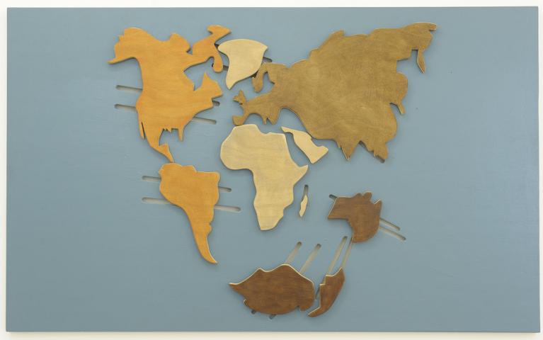 Yto Barrada, Tectonic Plate, 2010 Legno, pittura • 122 x 200 cm. Deutsche Bank Collection