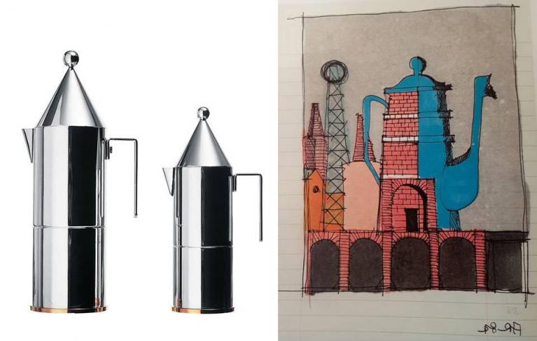 アルド・ロッシ La conica\" e altre caffettiere Caffettiera Espresso La Conica Disegnata da Aldo Rossi | Alessi