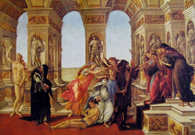 Sandro Botticelli, La calunnia, 1496