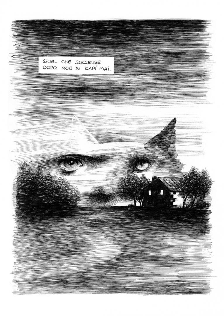 Tavola tratta da Sputa tre volte (Coconino Press/Fandango, 2019) di Davide Reviati.