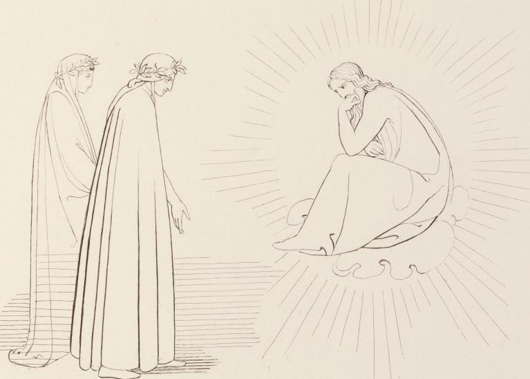 Paradiso, Dante e Cacciaguida, John Flaxman, 1807