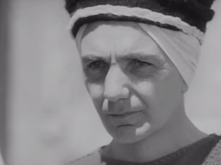 Wilcock interpreta Caifa ne "Il Vangelo secondo Matteo" di Pier Paolo Pasolini, 1964.