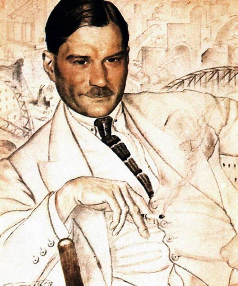 Evgenij Zamjatin in un ritratto di Boris Kustodiev.