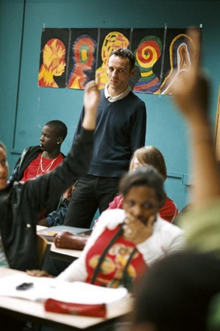 Immagini dal film "La classe-Entre les murs" di Laurent Cantet, 2008.