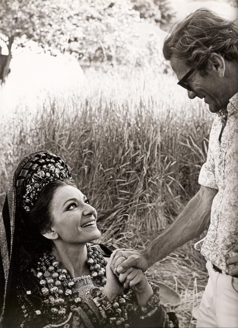 Pier Paolo Pasolini e Maria Callas sul set di Medea, 1969