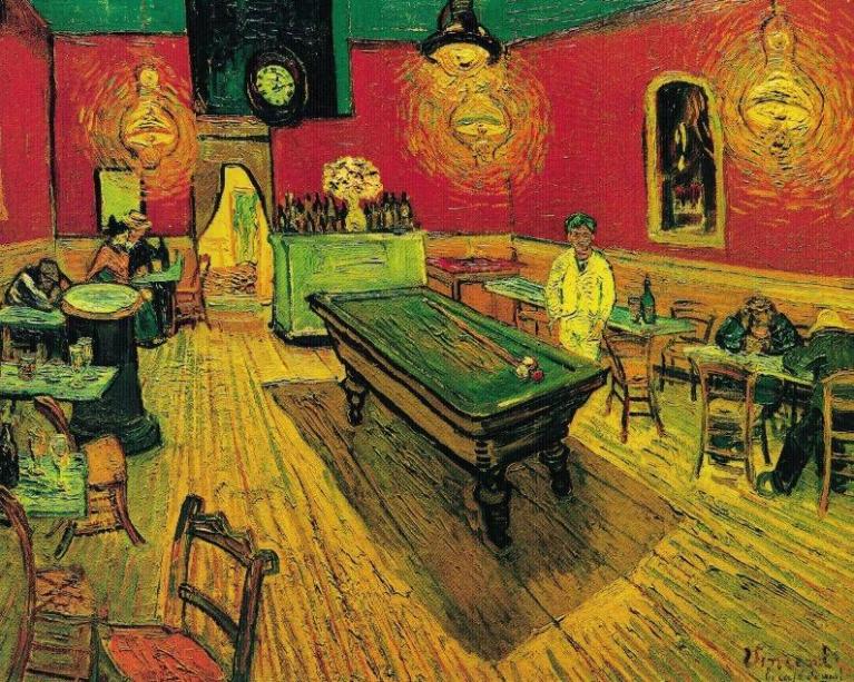 Vang Gogh, Il caffè di notte (1888).