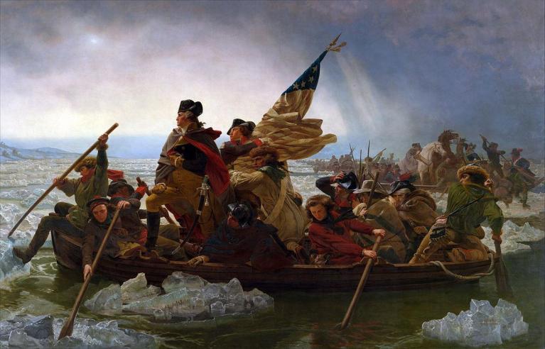 Emanuel Leutze, Washington Crossing the Delaware, 1851, MoMa, New York, oil on canvas.