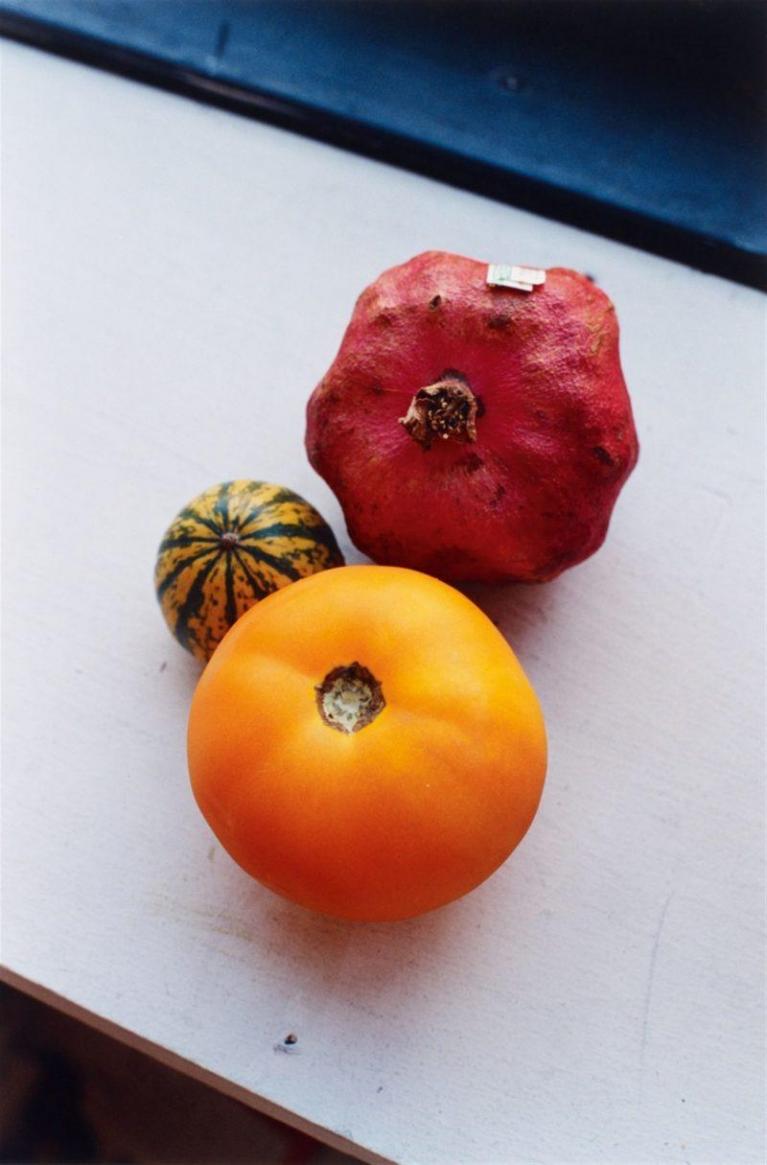 Wolfgang Tillmans, Still life, Pumpkin, Tomato & Pomme Granate, 1995.