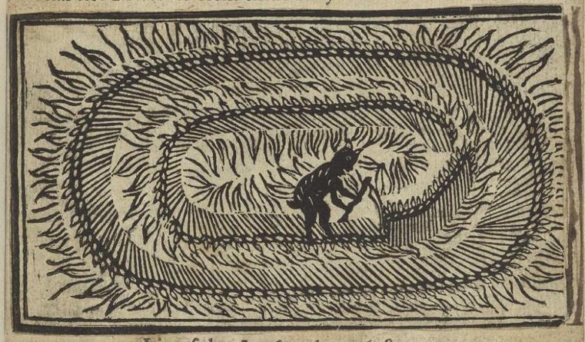 Il diavolo mietitore, 1678, particolare Folger Shakespeare library.