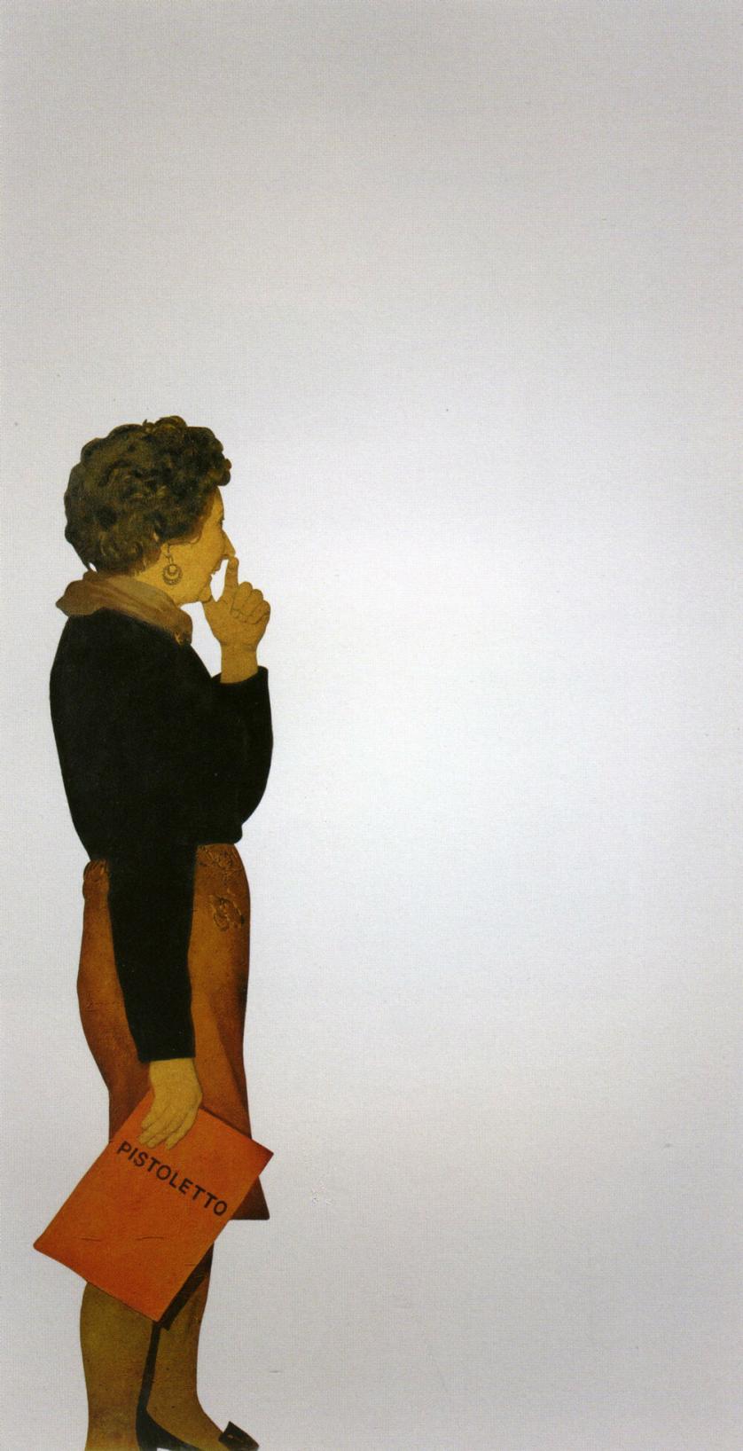 Michelangelo Pistoletto, Visitatrice con catalogo, 1969, coll. priv.