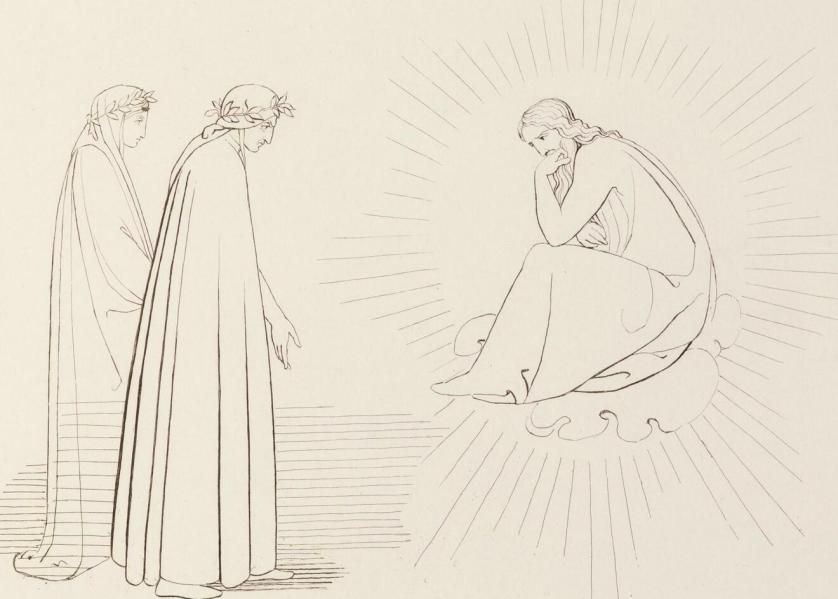 Paradiso, Dante e Cacciaguida, John Flaxman, 1807