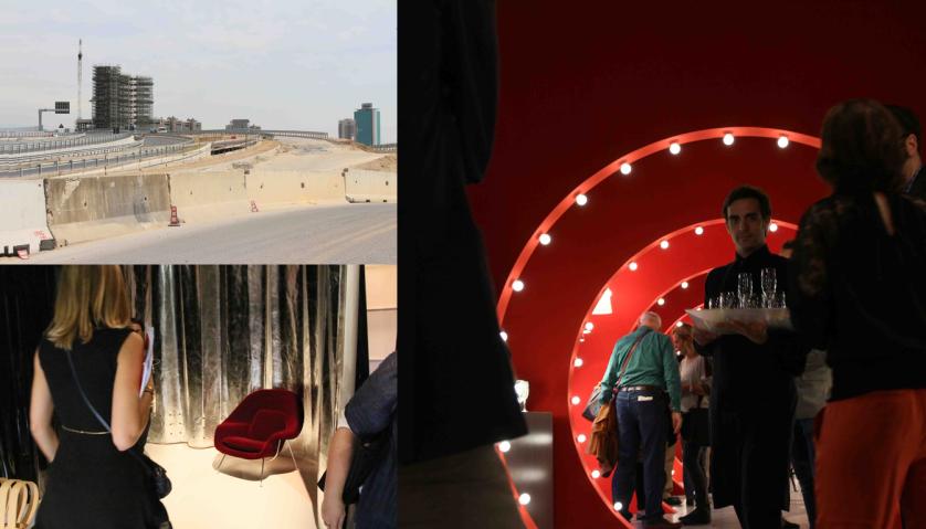 1. Rho-Pero, lavori in corso sui terreni in corrispondenza della Cascina Merlata accanto al cantiere Expo
2. “Tunnel of Light” allestimento di Ferrucio Laviani per il negozio Foscarini di via Fiori Chiari 28
3. Stand “This is Knoll” curato dallo studio di Rem Koolhaas insieme a Petra Blaisse, Hall 20/C01–D02, Fiera Rho-Pero