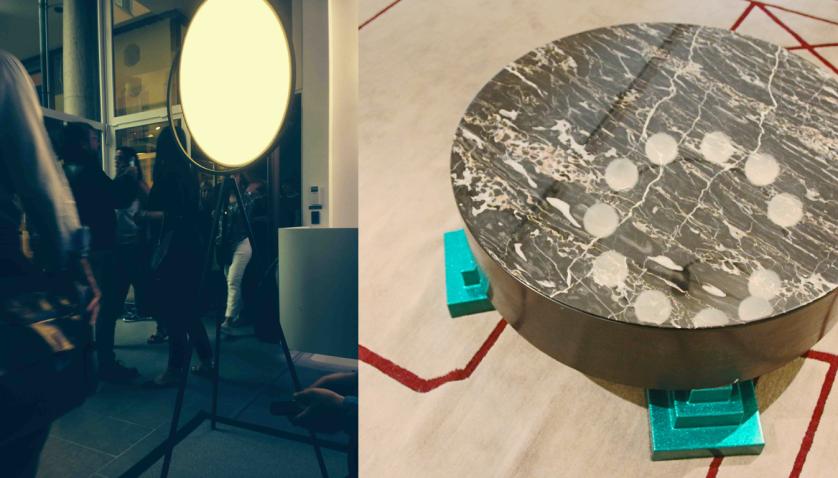 1. Cocktail per il lancio del libro di Jasper Morrison A book of things (pubblicato da Lars Muller) e della nuova lampada Superloon nello showroom Flos di corso Monforte 15
2. Nilufar Depot, “Ex spazio industriale su tre piani allestito per ospitare la grande collezione composta da circa 3000 pezzi di design scelti da Nina Yasha”, in via Lancetti 3. Tavolo di Ettore Sottsass