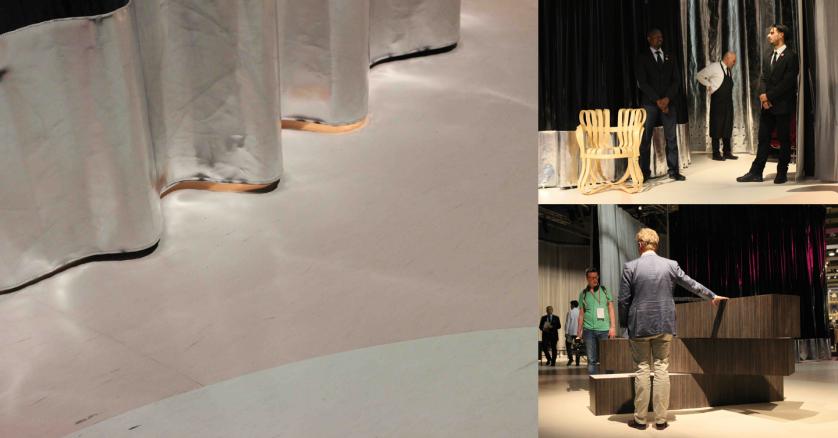 Stand “This is Knoll” curato dallo studio di Rem Koolhaas insieme a Petra Blaisse, Hall 20/C01–D02, Fiera Rho-Pero
