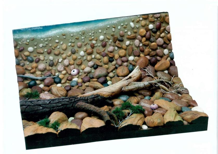 Piero Gilardi, Spiaggia con pino, anni 2000.