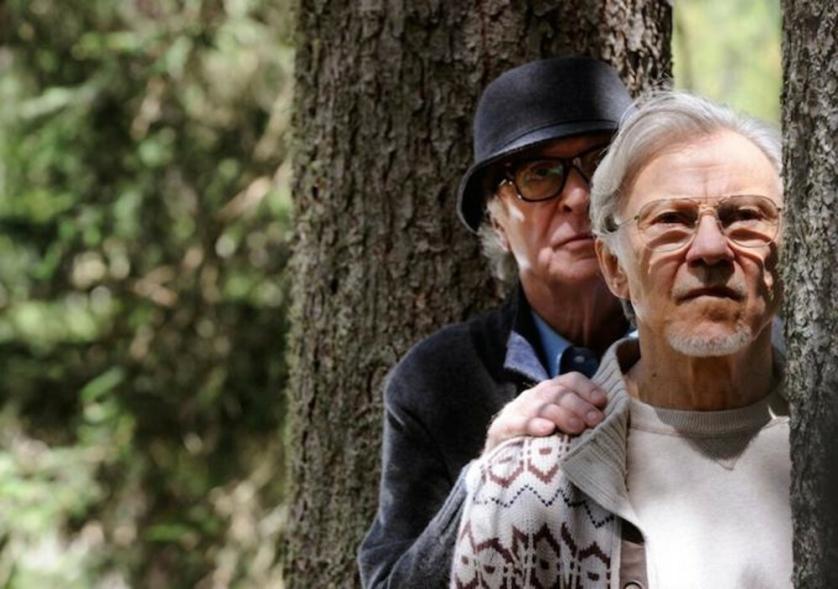 Harvey Keitel e Michael Caine in una scena di Youth, regia Paolo Sorrentino, 2015