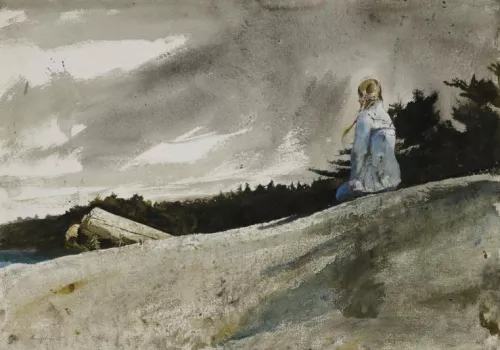 Andrew Wyeth, Knapsack, watercolor on paper, 1977.