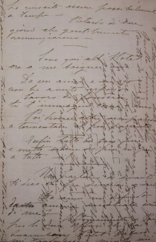 Seconda pagina della lettera inviata da Medardo Rosso ad Ardengo Soffici il 15 giugno 1906 circa.