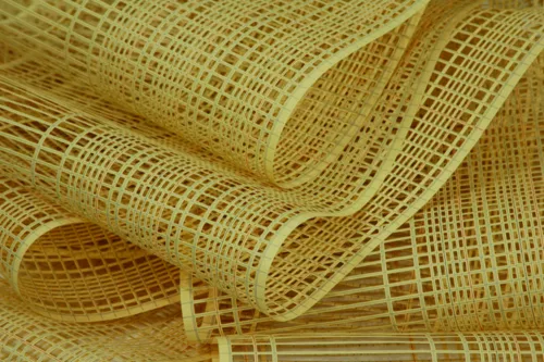 Detail: Untitled (Vertical Installation, Yellow) Hand-Cut Ledger Paper (Dimensions Variable - approx: 81.5”x 28”x 18”) 2010