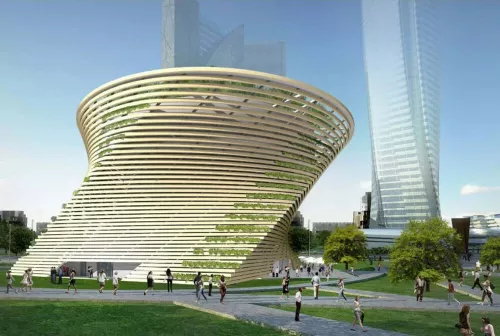 Daniel Libeskind, rendering del Museo di Arte Contemporanea, CityLife, 2010