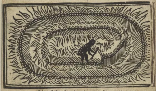 Il diavolo mietitore, 1678, particolare Folger Shakespeare library.