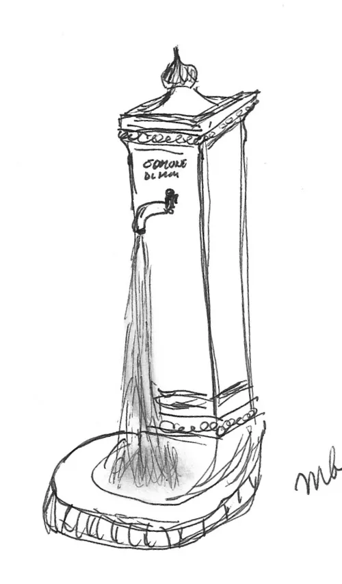 Fontanella, disegno di Marco Belpoliti