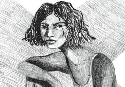Particolare da uno dei due disegni di Arianna Vairo contenuti nel libro