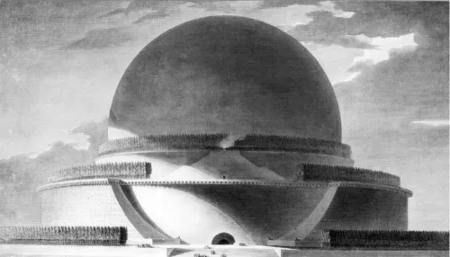 Etienne-Louis Boullée, Projet de cénotaphe à Newton (1780-93)