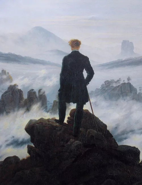 Wanderer Above the Sea of Fog, Caspar David Friedrich.