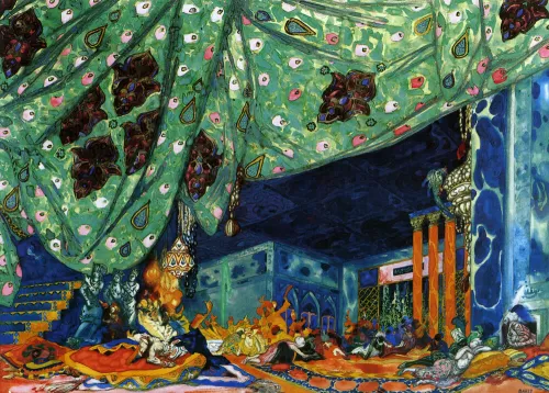 Léon Bakst, disegno per l'opera Scheherazade di Rimskij-Korsakov