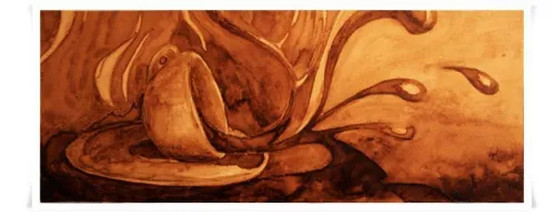 Andrew e Angel Sarkela Saur, Coffee makes coffee, painted with coffee.