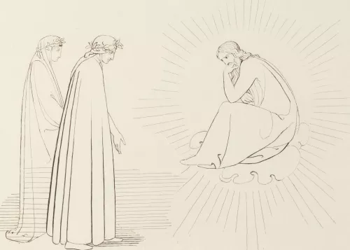 Paradiso, Dante e Cacciaguida, John Flaxman, 1807