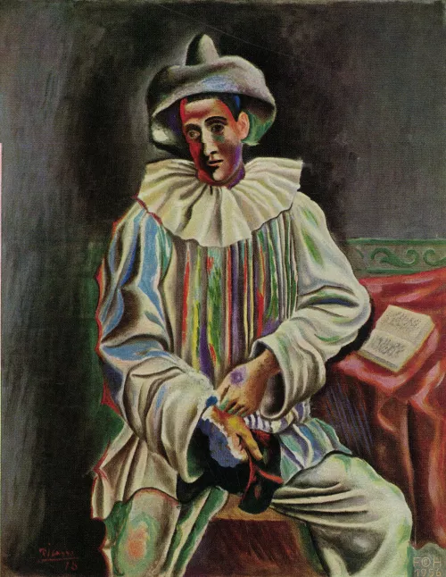 Pablo Picasso, Seated Pierrot, 1881, Museum of Modern Art, NY.