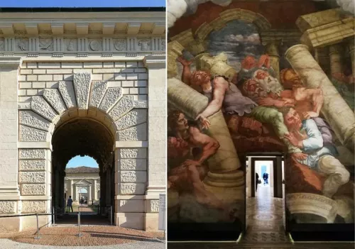 Giulio romano e bottega, Giove seduce Olimpiade, 1510-1513 circa. Mantova, Palazzo Te, Camera di Amore e Psiche.