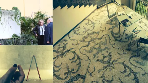 1. Serata in onore di Cini Boeri: presentazione del nuovo progetto di lampada Ledera per Stilnovo; Galleria Sozzani, c.so Como 10
2. Studio di Luigi Caccia Dominioni, p.zza Sant’Ambrogio e Palazzo Visconti. In un appartamento di Palazzo Visconti, disegnato dal Caccia, selezione di materiali esposti in mostre recenti.
3. Bufalini Marmi | Paolo Ulian; performance per mostrare le possibilità espressive indagate da Pixell, progetto di pannelli modulari da parete in marmo di Carrara, via Ventura 6
