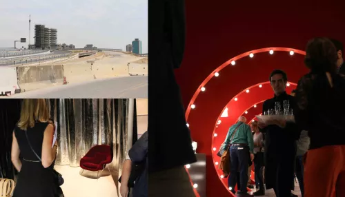 1. Rho-Pero, lavori in corso sui terreni in corrispondenza della Cascina Merlata accanto al cantiere Expo
2. “Tunnel of Light” allestimento di Ferrucio Laviani per il negozio Foscarini di via Fiori Chiari 28
3. Stand “This is Knoll” curato dallo studio di Rem Koolhaas insieme a Petra Blaisse, Hall 20/C01–D02, Fiera Rho-Pero