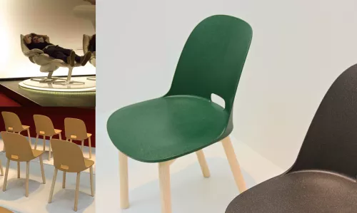 Alfi, serie di sedute disegnate da Jasper Morrison per Emeco, Hall 20/E15, Fiera Rho-Pero