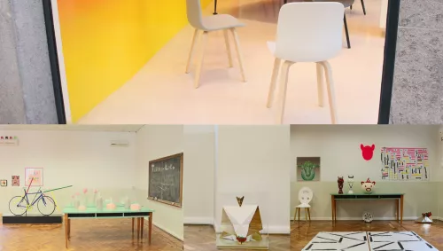 1. Collezione di sedie e tavoli Substance di Naoto Fukasawa per Magis, corso Garibaldi 77
2. "MISIAD presenta MAD 2015-Material Art Design” a cura di Laura Agnoletto e del gruppo di Milano Si Autoproduce Design: artisti e designer all’interno delle sale e della biblioteca del SIAM-Società d’Incoraggiamento d’Arti e Mestieri in via S.Marta 18. Lavori di Cristina Celestino e Paolo Polloniato, Anna Gili e Bros e molti altri.