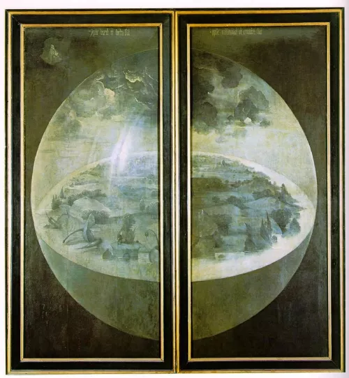 Hieronymus Bosch, Il Giardino delle delizie, ca. 1480-1490 (trittico chiuso).