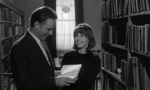 Richard Burton e Claire Bloom in una scena dal film "La spia che venne dal freddo", 1965, regia di Martin Ritt