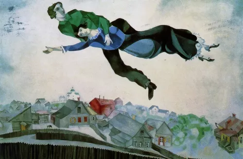 Marc Chagall, Sulla città, 1918