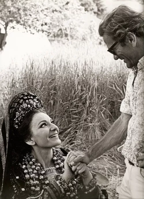 Pier Paolo Pasolini e Maria Callas sul set di Medea, 1969