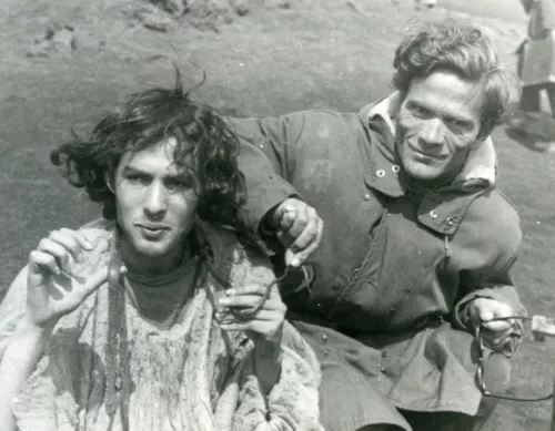 Pasolini sul set di "Porcile", 1969