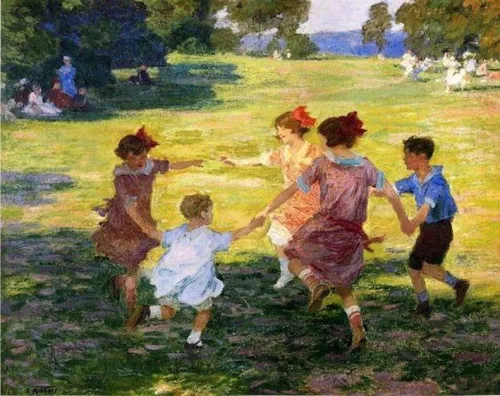 Edward Henry Potthast, Ring around the Rosie, 1910.
