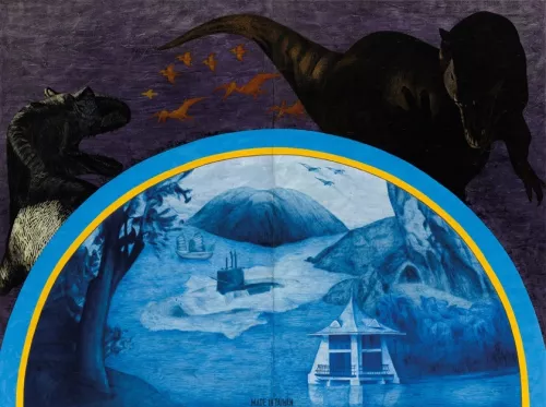 Tayouan Memorandum‧Dragon L9501,1995, oil, acrylic on canvas, 194 x 260 cm, Courtesy of the artist.