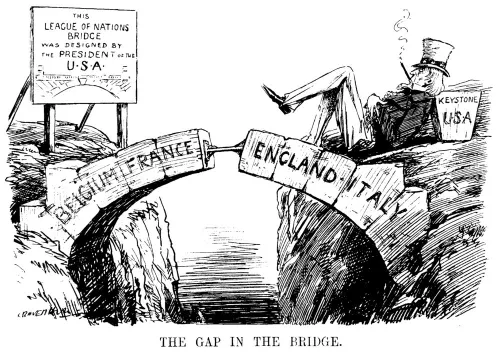 Leonard Raven-Hill, The Gap in the Bridge, 1919