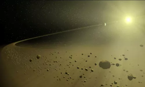 Imprevista fluttuazione di luminosità della stella KIC8462852. Credit: NASA.